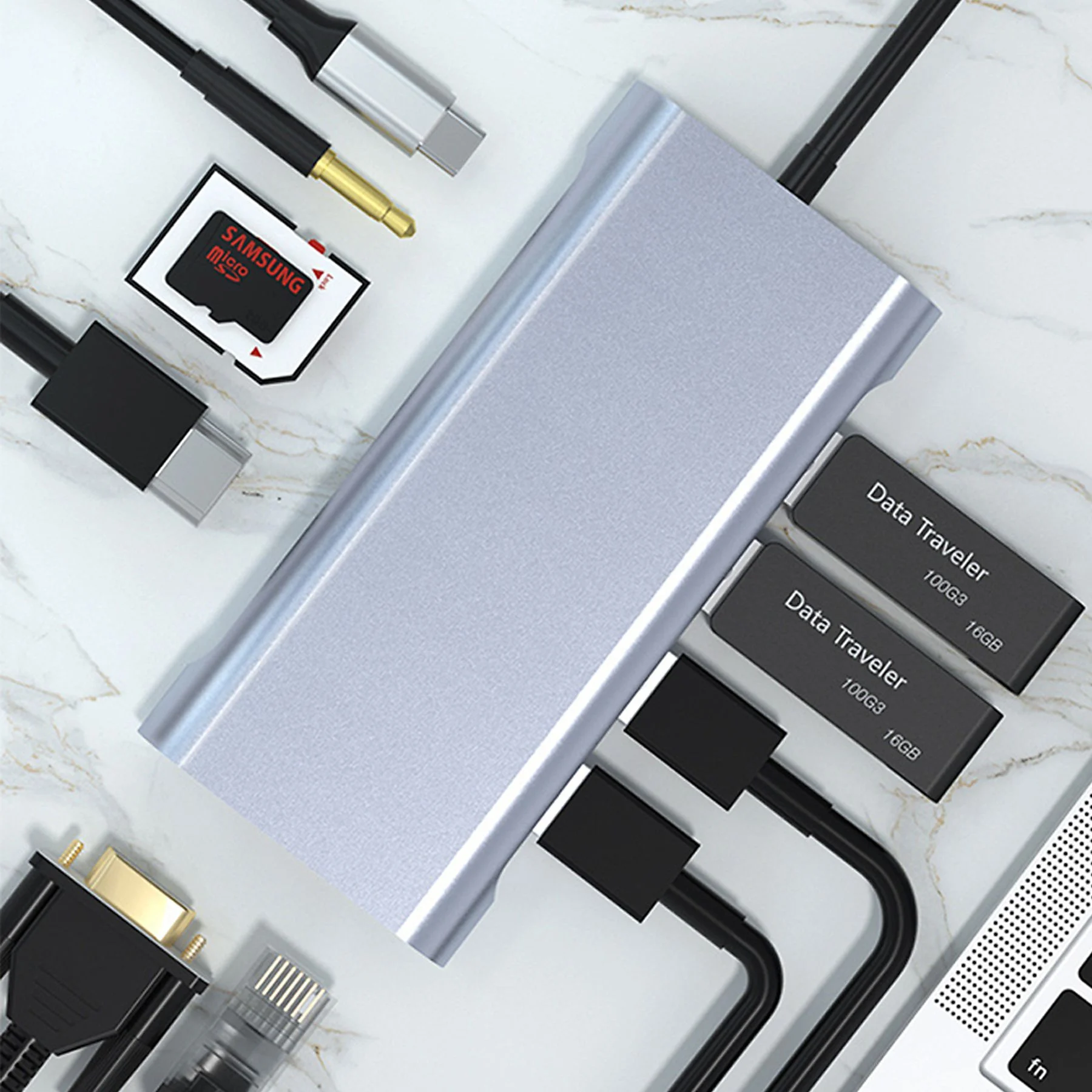 BYL-2110%2011-in-1%20Type-C%20Hub%20–%20HDMI,%20VGA,%20USB,%20Ethernet%20ve%20PD%20Şarj%20Desteği