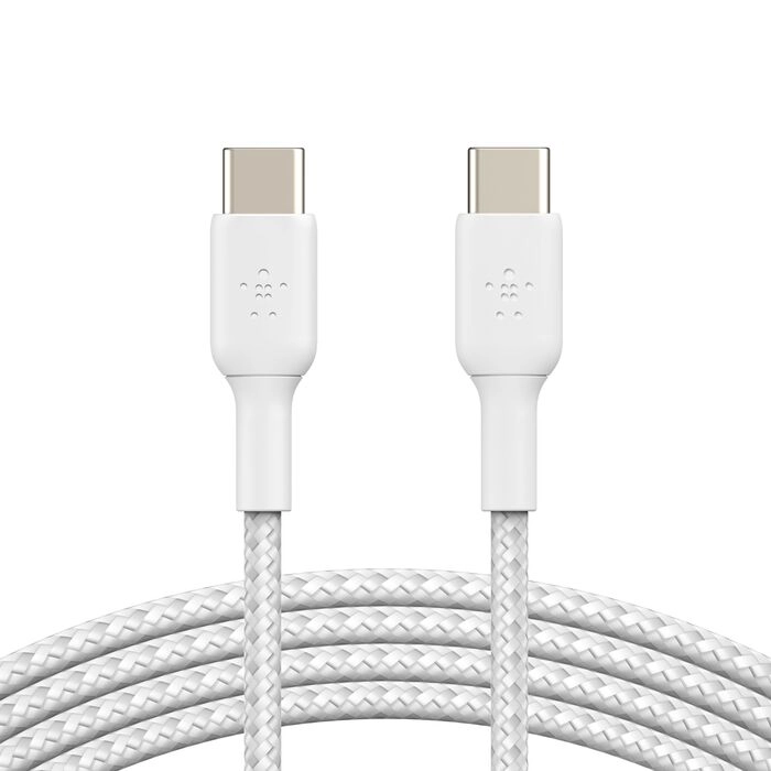 Belkin%20CAB004%2060W%20Örgülü%20%20USB-C’den%20USB-C’ye%201m%20Kablo%20-Beyaz