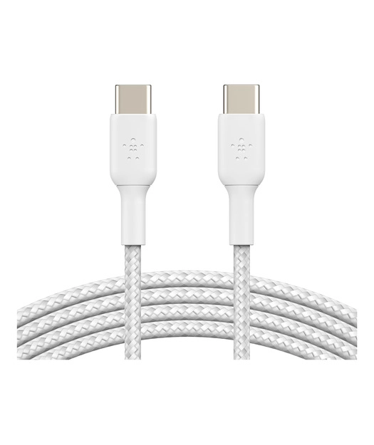 Belkin%20CAB004%20BoostCharge%2060W%20Örgülü%20USB-C’den%20USB-C’ye%20Kablo%201m%202’li%20Paket%20-%20Beyaz