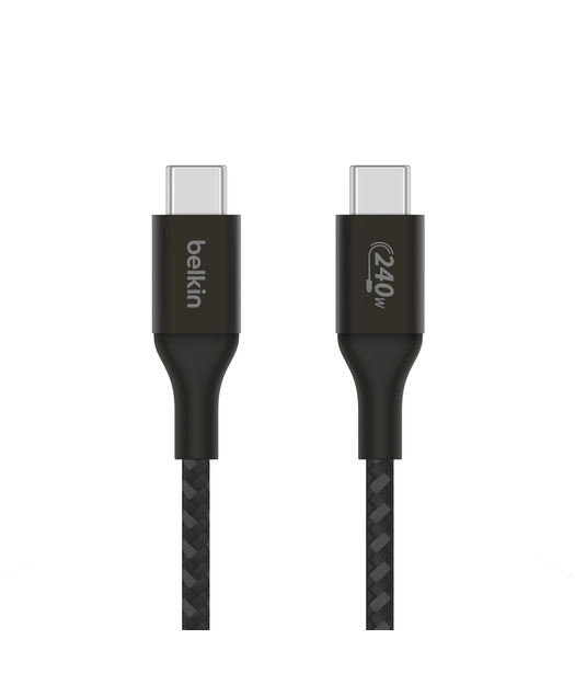 Belkin%20CAB015%20BoostCharge%20Örgülü%20USB-C’%20den%20USB-C’ye%20240W%201m%20Kablo%20-%20Siyah