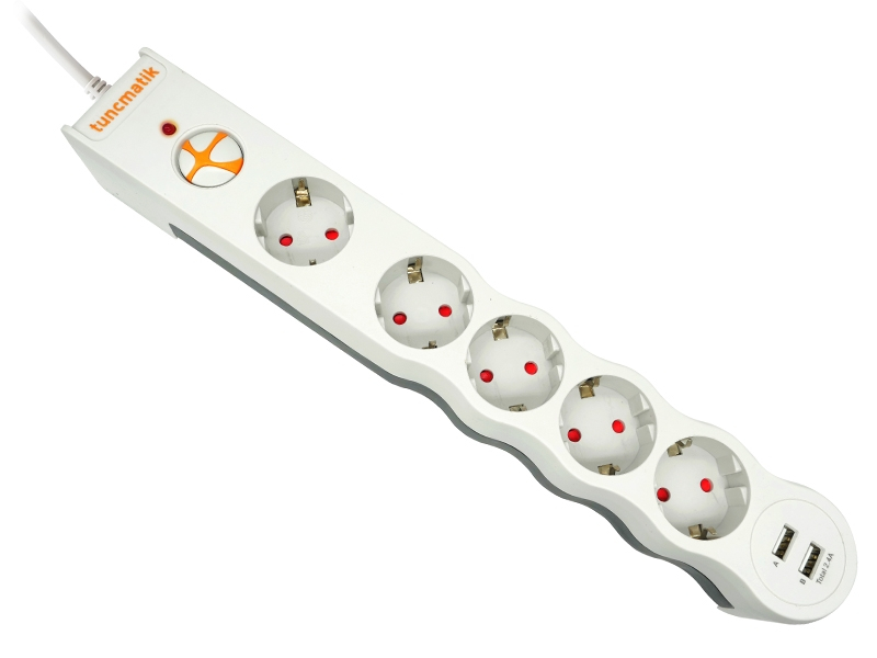 TUNÇMATİK%20TSK5015%20POWERSURGE%205+USB%20LI%201050%20J%20BEYAZ