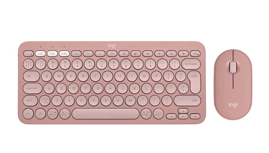 LOGITECH%20PEBBLE%202%20SESSİZ%20KABLOSUZ%20TÜRKÇE%20Q%20KLAVYE%20VE%20MOUSE%20PEMBE%20920-012247