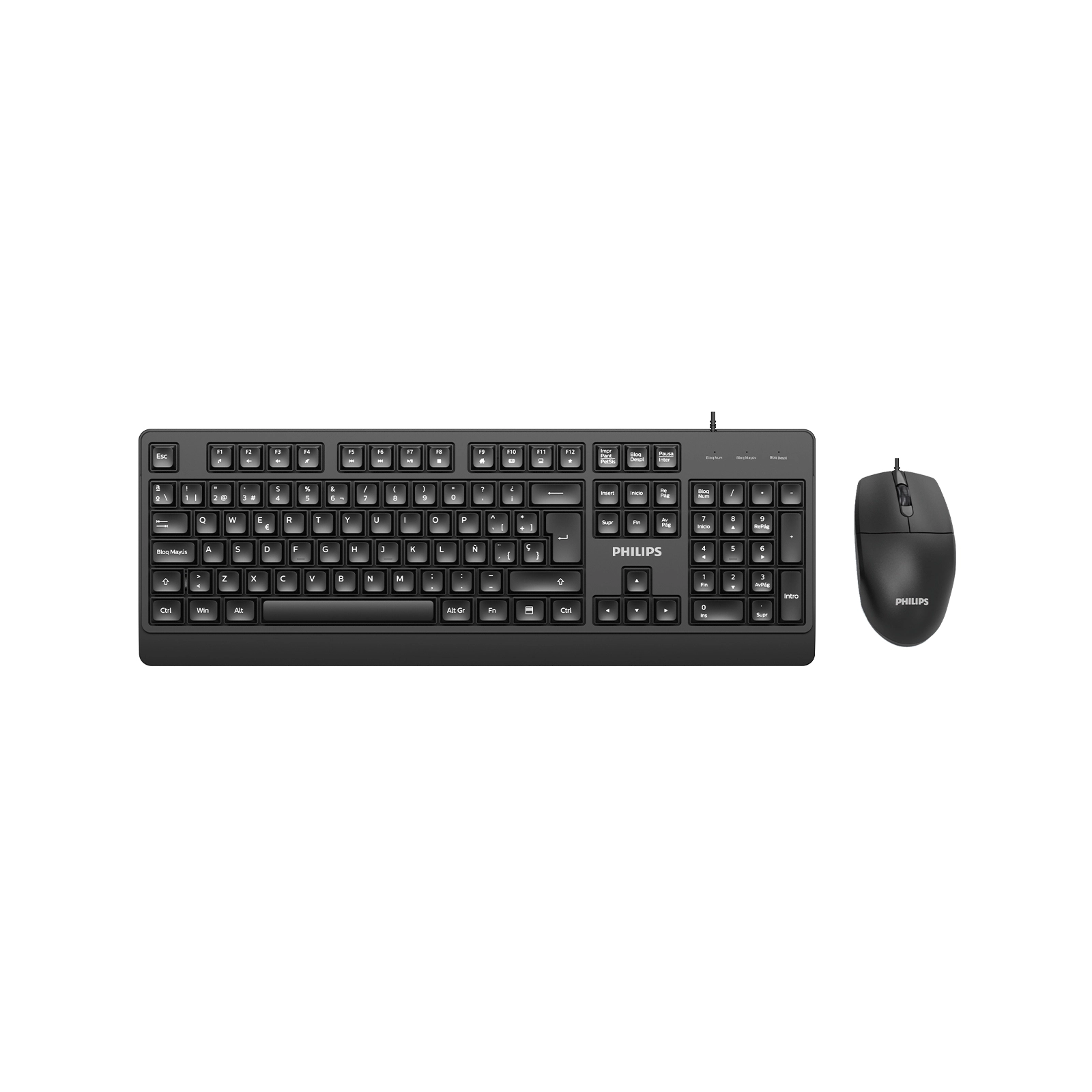PHILIPS%20KABLOLU%20KLAVYE&MOUSE%20SET%20SPT6247B%20SİYAH
