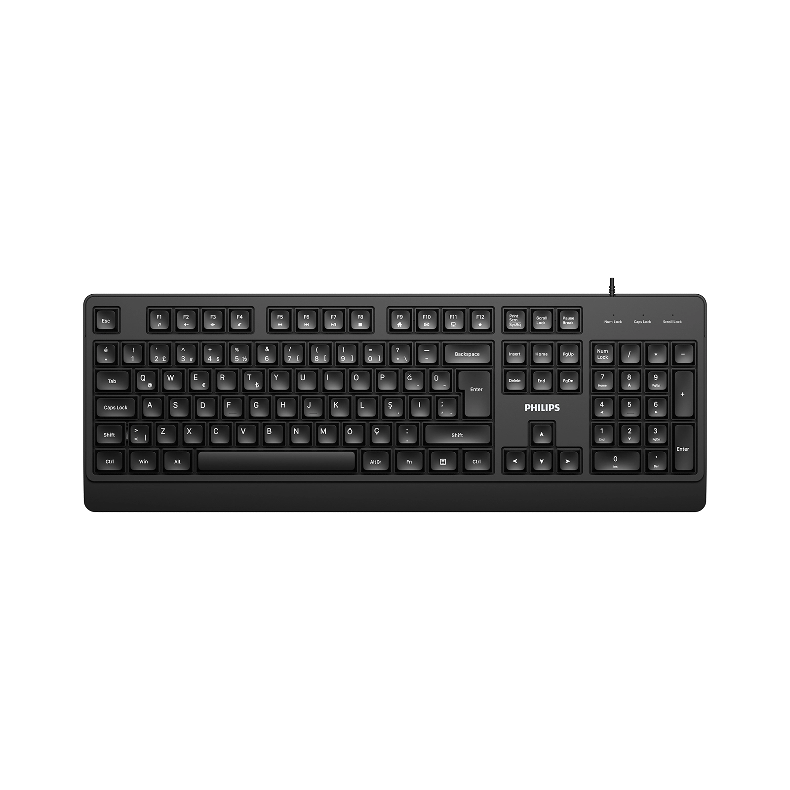 PHILIPS%20KABLOLU%20KLAVYE%20SPK6247B%20SİYAH
