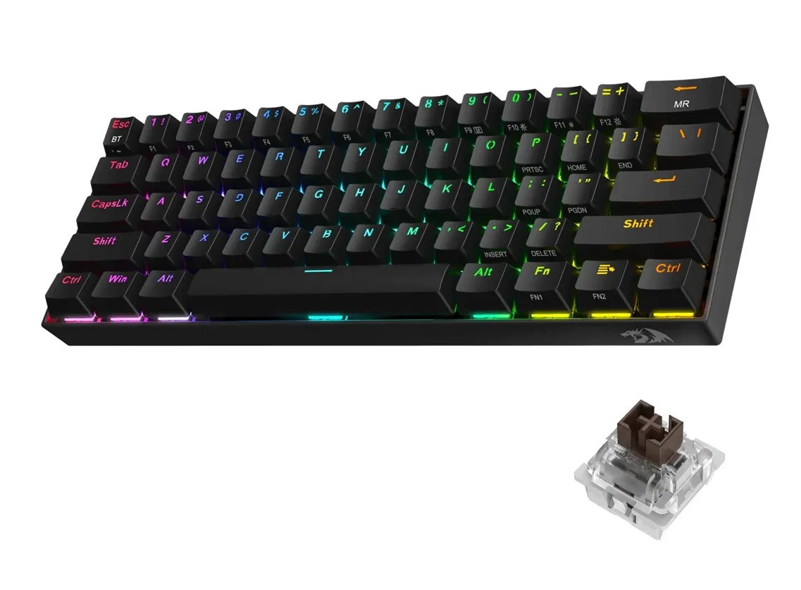 REDRAGON%20K530%20PRO%20SİYAH%20KABLOSUZ%20BROWN%20SWİTCH