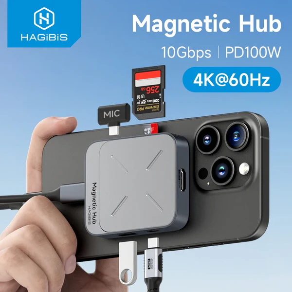 Hagibis%20TC100%20USB-C%20Manyetik%20Docking%20Station%20|%20100W%20PD%20&%204K%20HDMI
