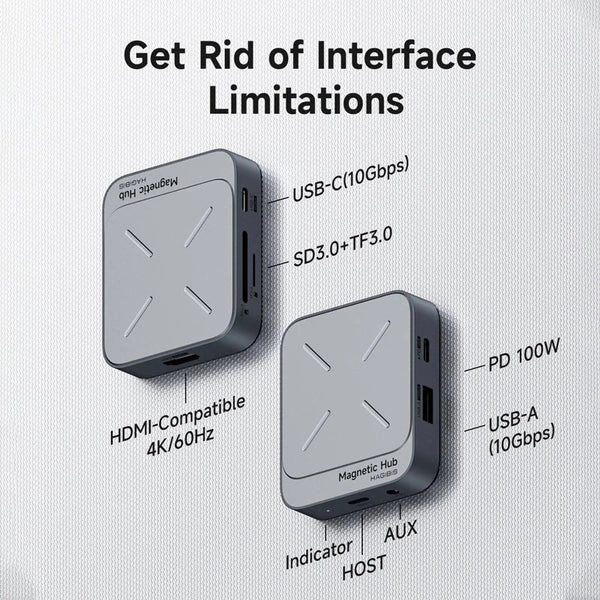 Hagibis%20TC100%20USB-C%20Manyetik%20Docking%20Station%20|%20100W%20PD%20&%204K%20HDMI