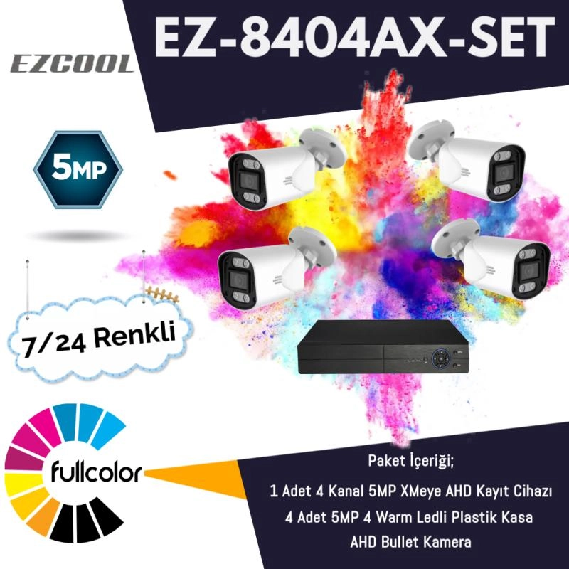 EZCOOL%20EZ-8404AX-SET%205MP%20FULLCOLOR%207/24%20RENKLİ%204LÜ%20SET