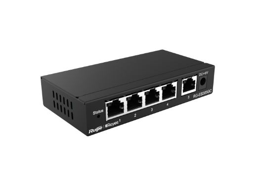 RUİJİE-REYEE%20RG-ES205GC-P%204XGE-1XGE%20UPLİNK%20YÖNETİLEBİLİR%2054W%20POE%20SWİTCH