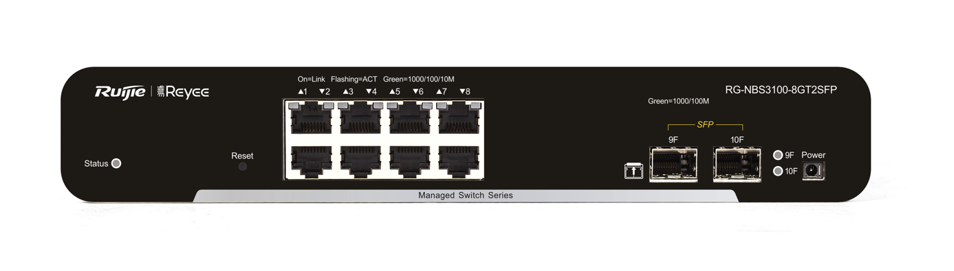 RUİJİE%20RG-NBS3100-8GT2SFP%208XGE-2XGE/SFP%20YÖNETİLEBİLİR%20F.GİGABİT%20NETWORK%20SWİTCH