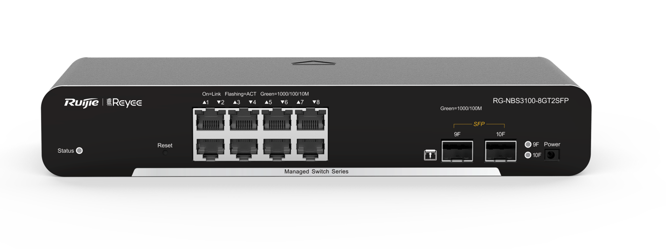 RUİJİE%20RG-NBS3100-8GT2SFP%208XGE-2XGE/SFP%20YÖNETİLEBİLİR%20F.GİGABİT%20NETWORK%20SWİTCH