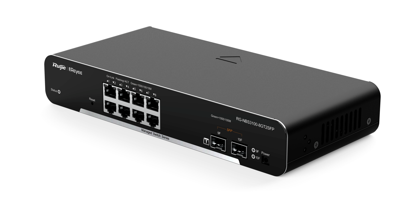 RUİJİE%20RG-NBS3100-8GT2SFP%208XGE-2XGE/SFP%20YÖNETİLEBİLİR%20F.GİGABİT%20NETWORK%20SWİTCH