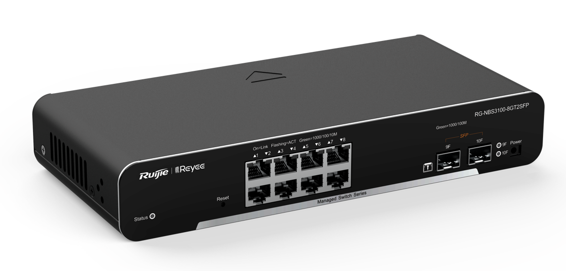 RUİJİE%20RG-NBS3100-8GT2SFP%208XGE-2XGE/SFP%20YÖNETİLEBİLİR%20F.GİGABİT%20NETWORK%20SWİTCH