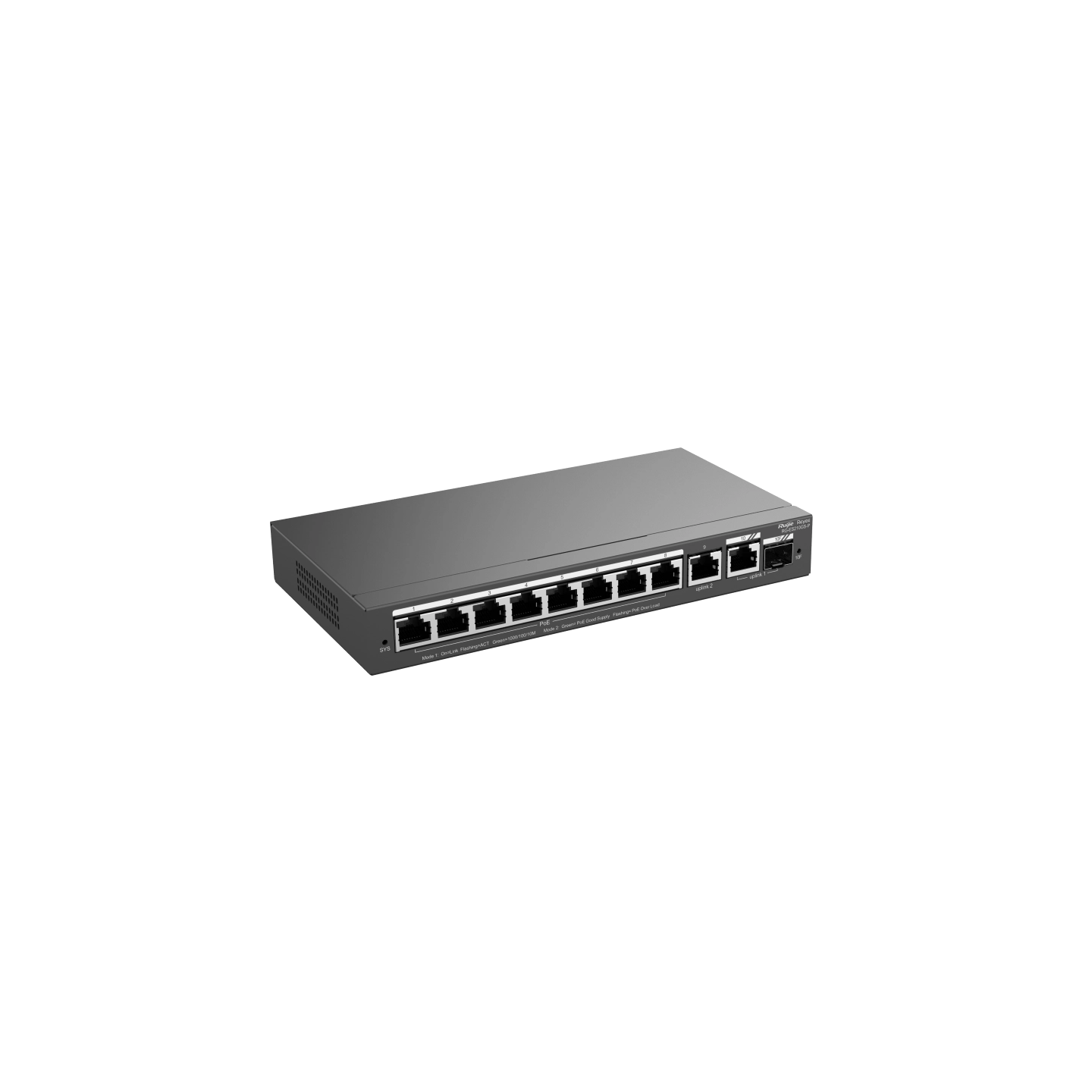 RUIJIE-REYEE%20RG-ES210GS-P%208XGE-2XGE/1XGE%20SFP%20120W%20POE%20SWİTCH