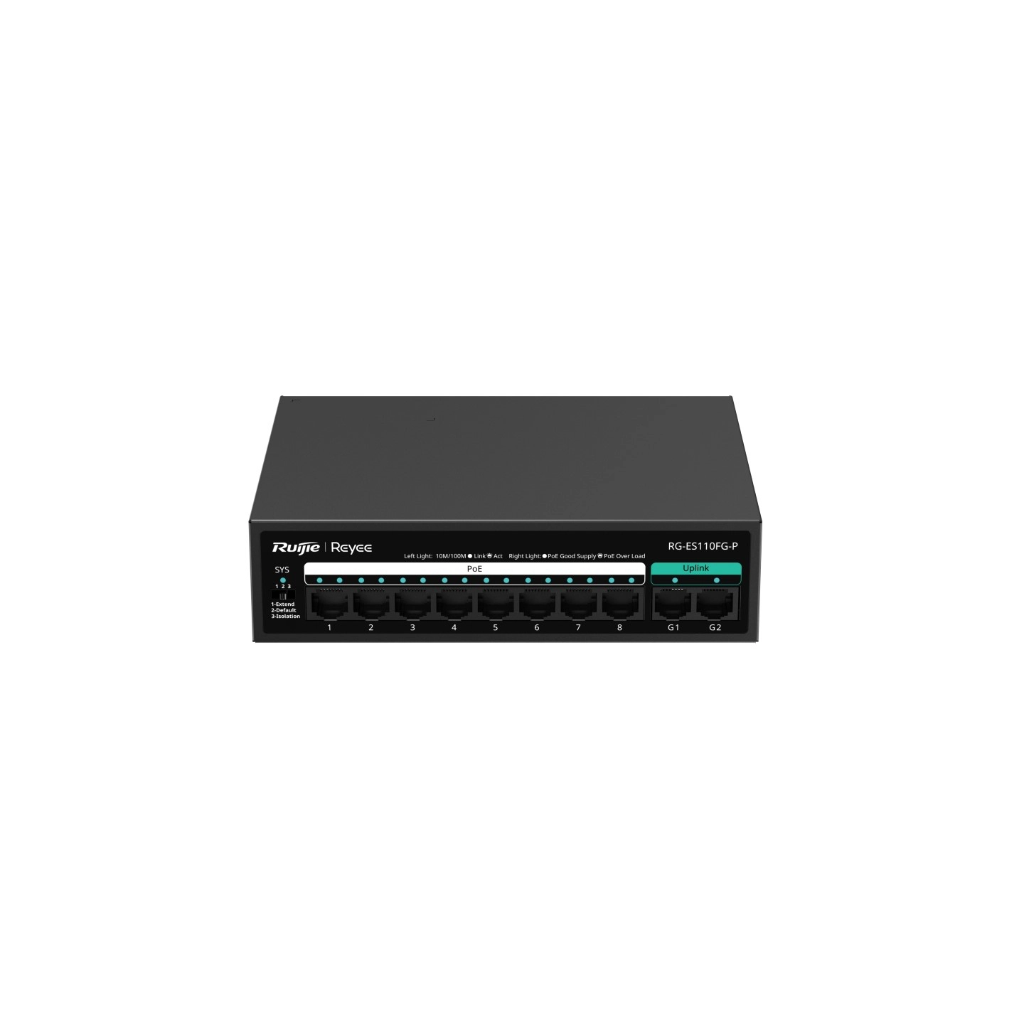 RUİJİE-REYEE%20RG-ES110FG-P%208XFE+2XGE%20F.GİGABİT%20110W%20POE%20SWİTCH