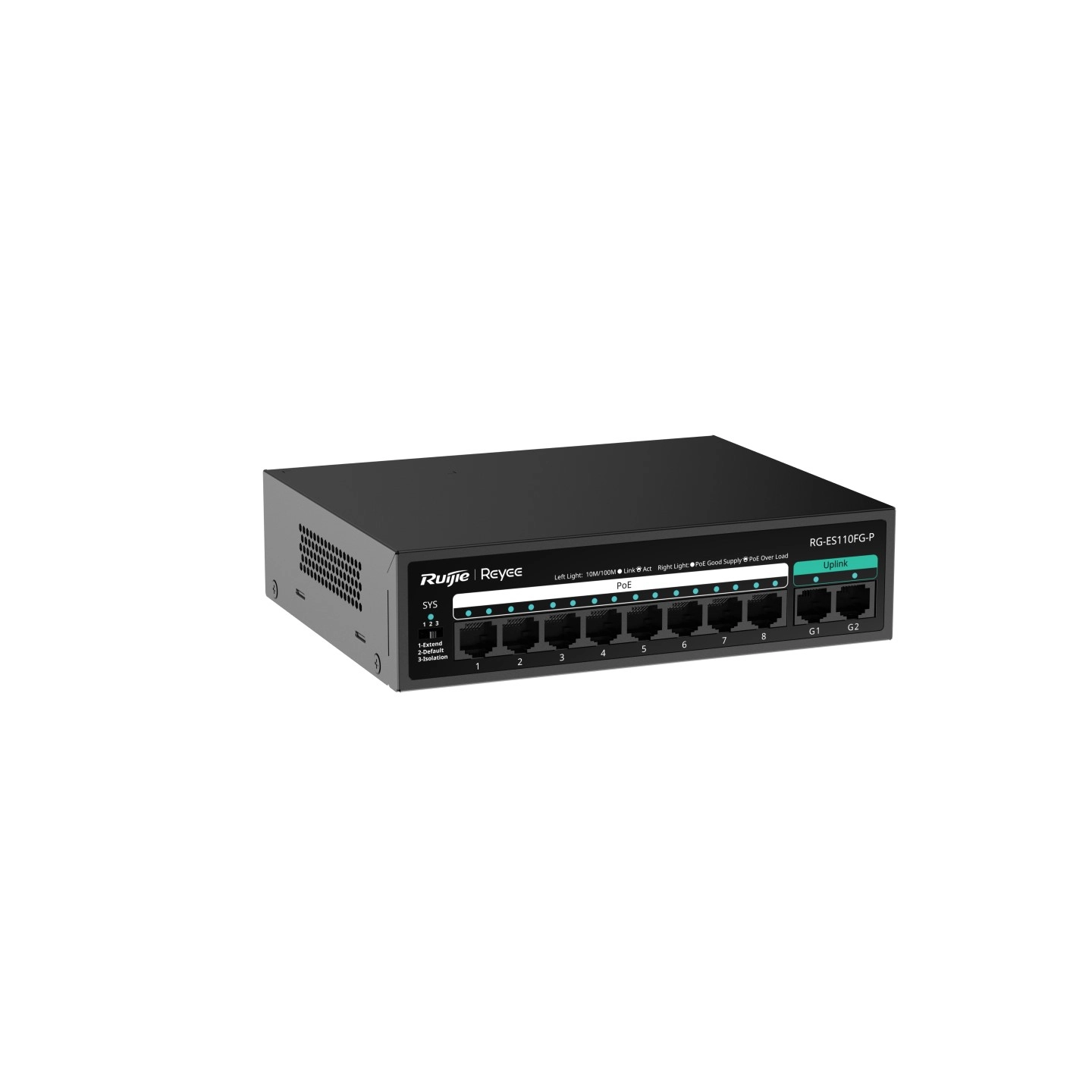RUİJİE-REYEE%20RG-ES110FG-P%208XFE+2XGE%20F.GİGABİT%20110W%20POE%20SWİTCH