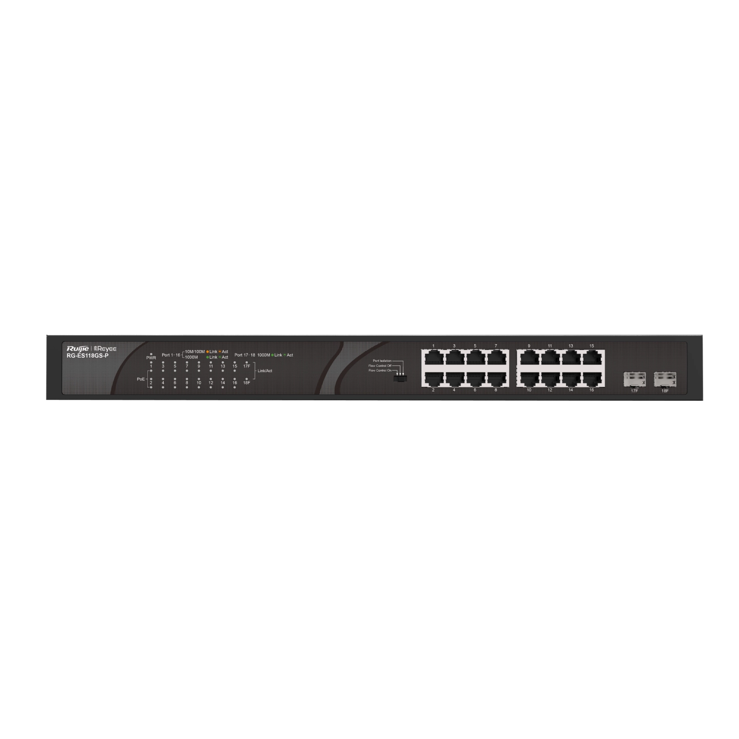 RUİJİE-REYEE%20RG-ES118GS-P%2016XGE%202XGE/SFP%20F.GİGABİT%20247W%20POE%20SWİTCH