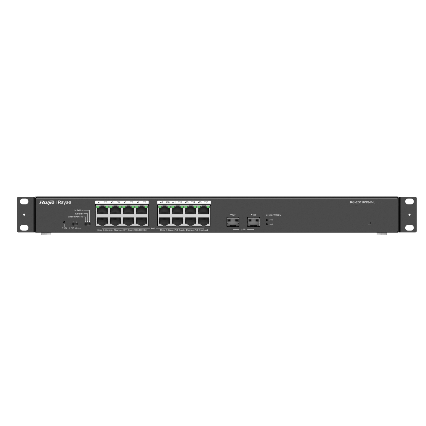 RUİJİE-REYEE%20RG-ES118GS-P-L%2018XGE%20F.GIGABIT%20247W%20POE%20SWİTCH