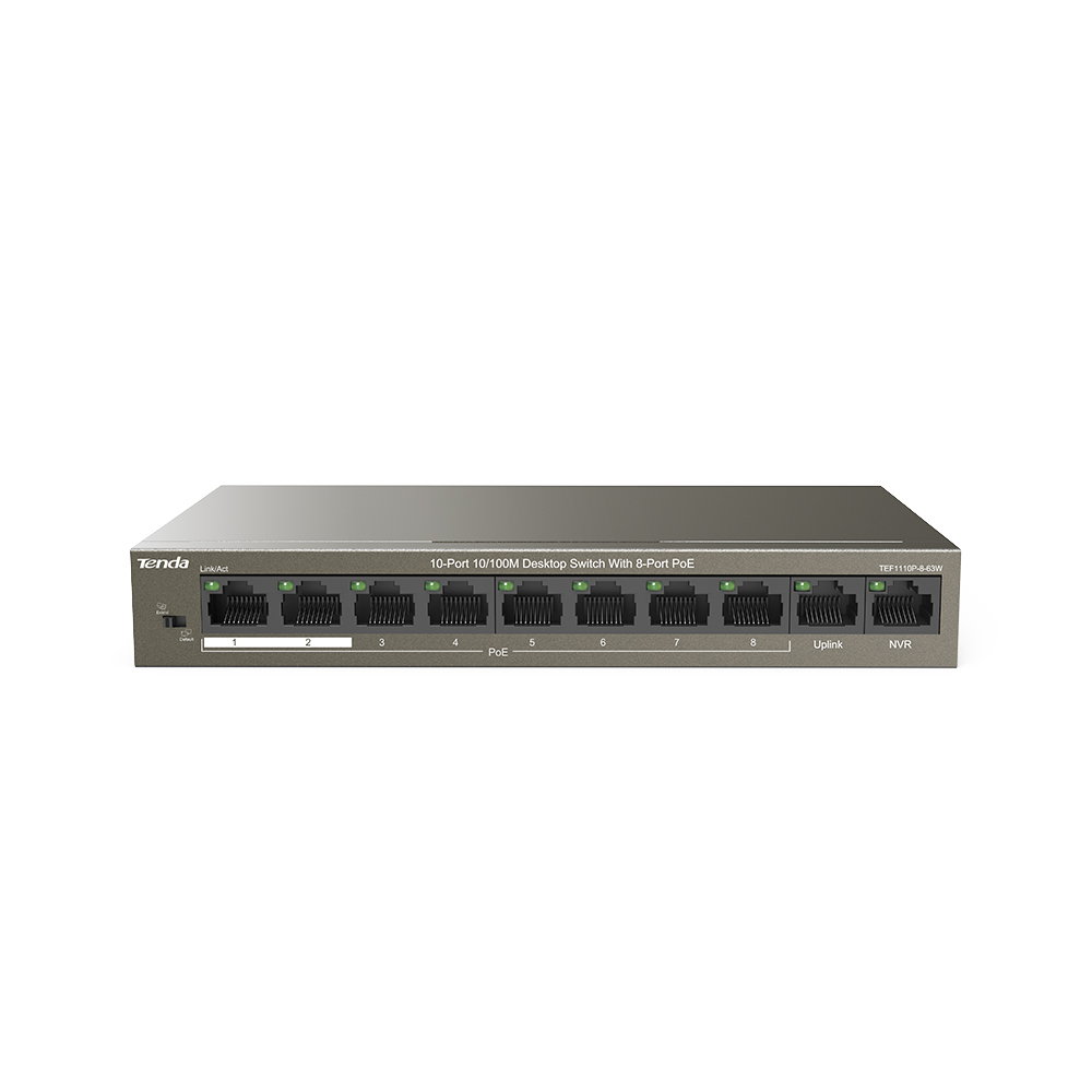 TENDA%20TEF1110P-8-63W%2010PORT%2010/100%20SWITCH