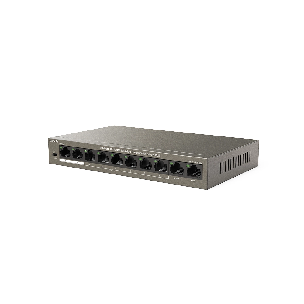 TENDA%20TEF1110P-8-63W%2010PORT%2010/100%20SWITCH
