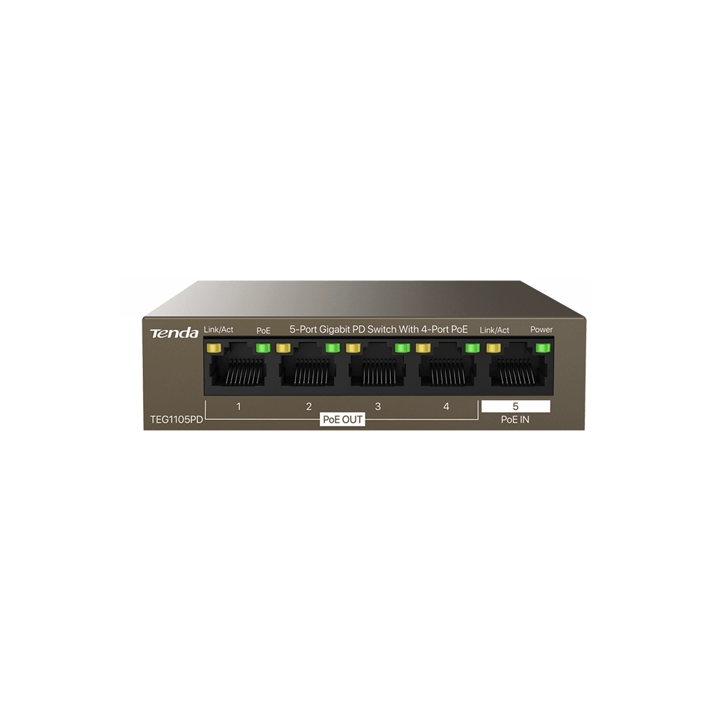 TENDA%20TEG1105PD%205PORT%2010/100/1000%20POE%20EXTENDER
