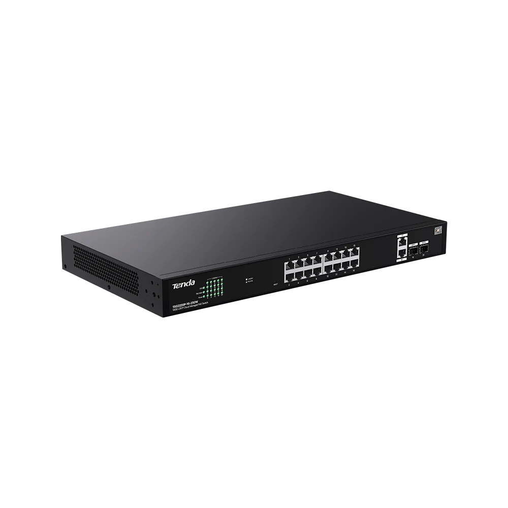 TENDA%20TEG2220P-16-250W%2016GE%20POE%20PORT%20(250W),%202X%20UPLİNK,%202XSFP%20CLOUD%20YÖNETİLEBİLİR