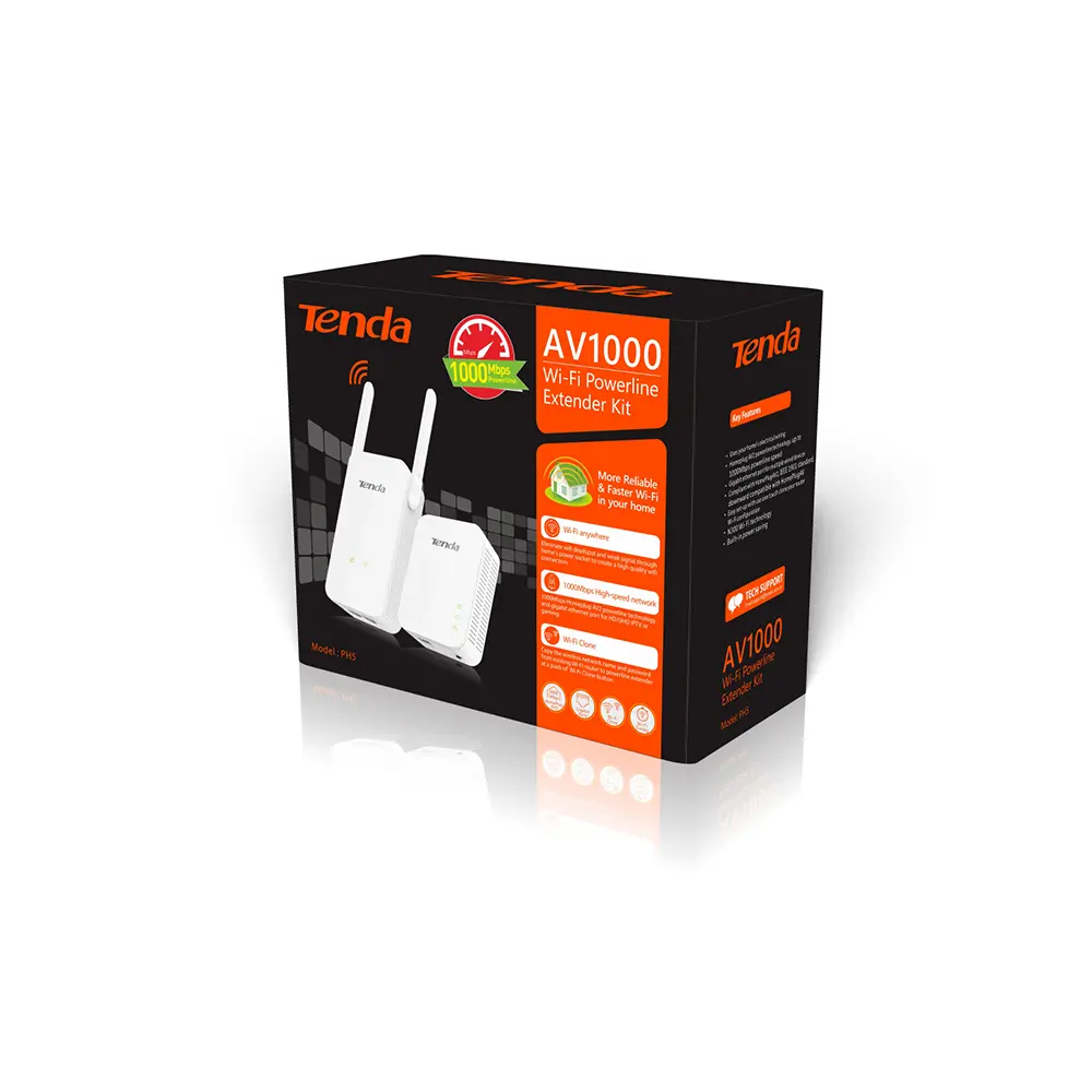 TENDA%20PH5%20AV1000%202,4%20GHZ%20Wİ-Fİ%20POWERLİNE%20EXTENDER