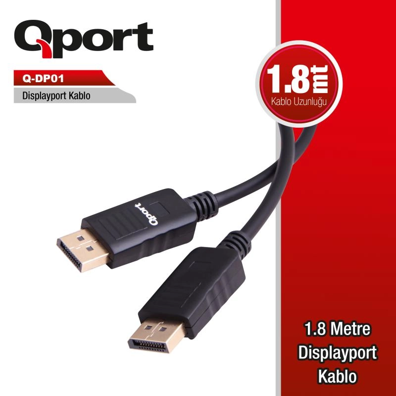 QPORT%20Q-DP01%201.8M%20DISPLAY%20PORT%20KABLO