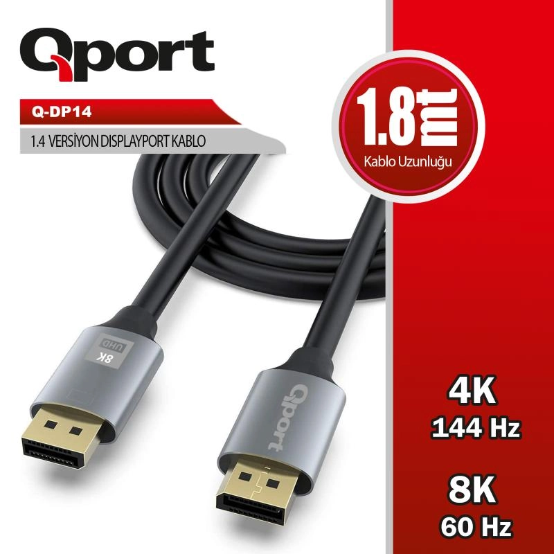 QPORT%20(Q-DP14)%20DISPLAY%20PORT%201.8%20METRE%20KABLO