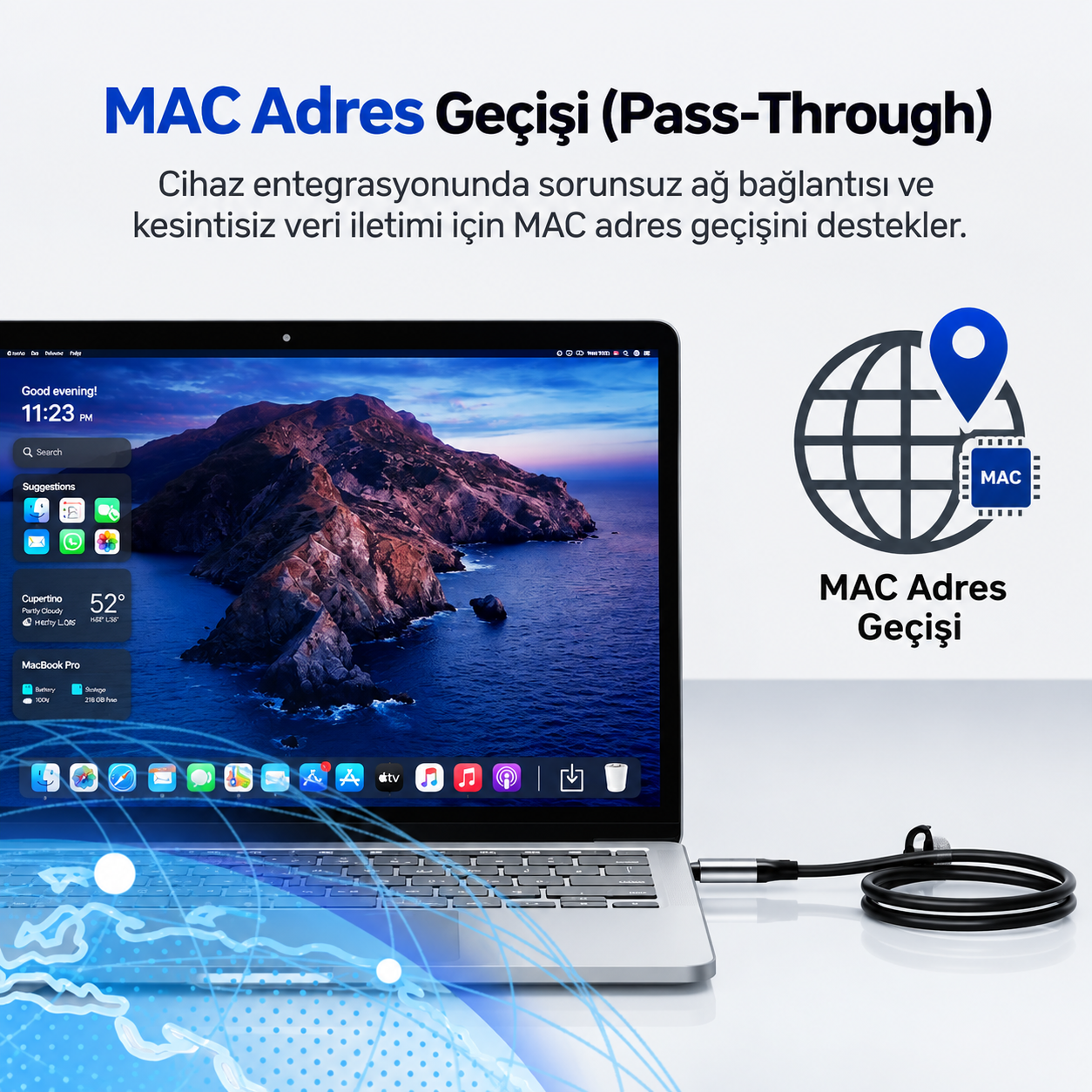 UNITEK%20USB-C%20TO%20ETHERNET%20KABLO%203M%20(C18148AGY01-3M)