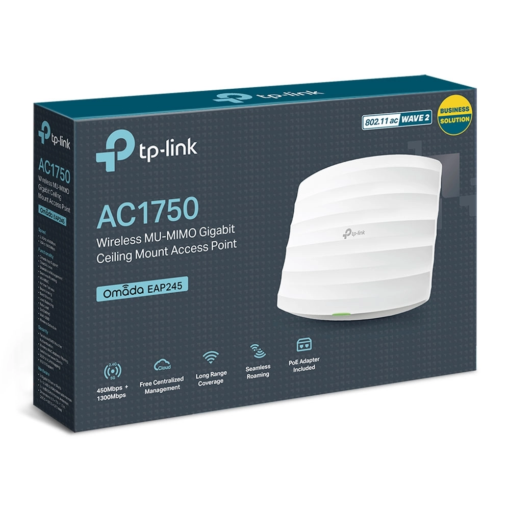 TP-LINK%20OMADA%20EAP245%20AC1750%201PORT%20POE%20TAVAN%20TİPİ%20ACCESS%20POINT