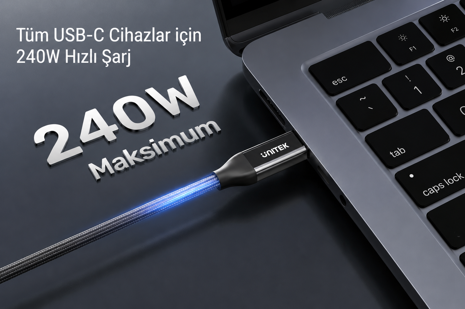 UNITEK%20240W%20USB4%20TYPE-C%20KABLO%20(C14100ABK01-2M)