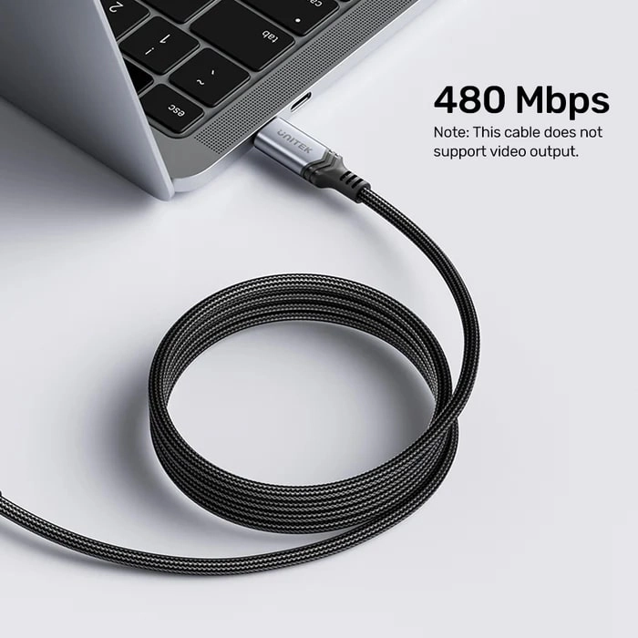 UNITEK%20TYPE-C%20HIZLI%20ŞARJ%202MT%20240W%20(C14110GY-2M)
