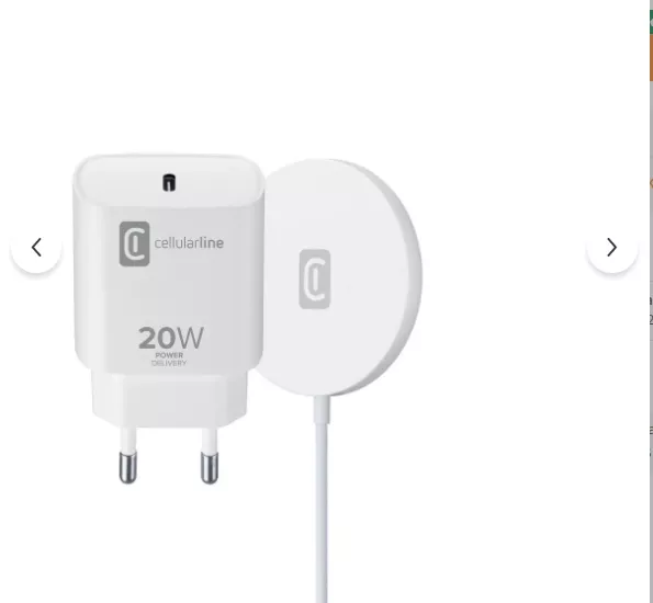 Cellularline Mag Kit 20W MagSafe Uyumlu Manyetik Kablosuz Şarj Seti