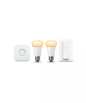 Philips Hue Beyaz Ambiyans Akıllı Başlangıç Seti 2’li Kumandalı E27