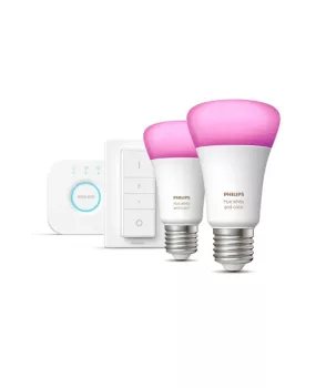 Philips Hue Renkli Akıllı Başlangıç Seti 2’li Kumandalı E27 Bluetooth Özellikli