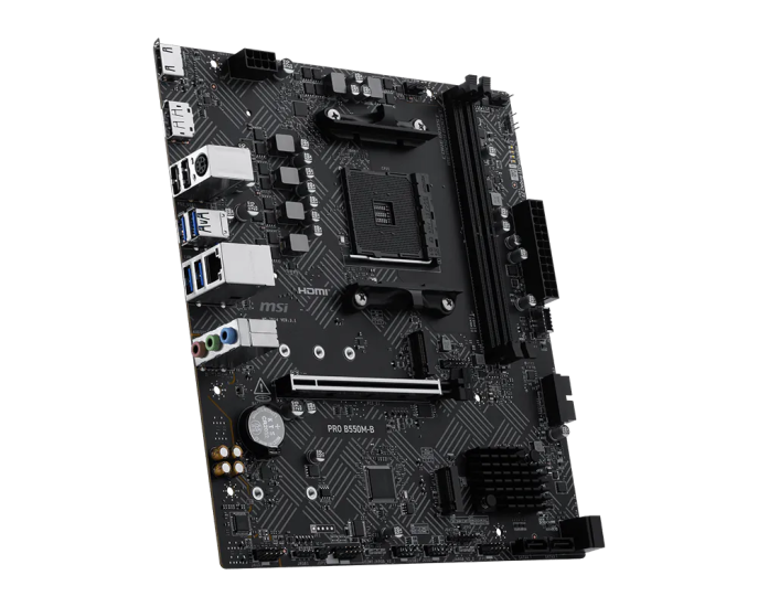 MSI PRO B550M-B AM4 DDR4 4600(OC) HDMI DP 2x M.2 USB 5Gbps mATX