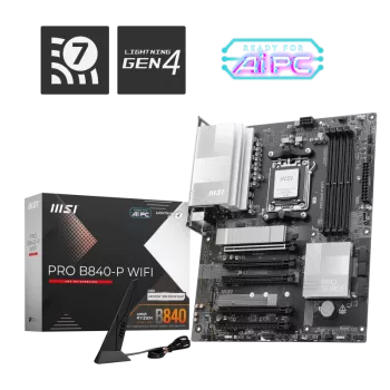 MSI MB PRO B840-P WIFI AM5 DDR5 8000MHZ(OC) HDMI 2x M.2 USB 10Gbs 2.5G LAN WI-FI 7 ATX