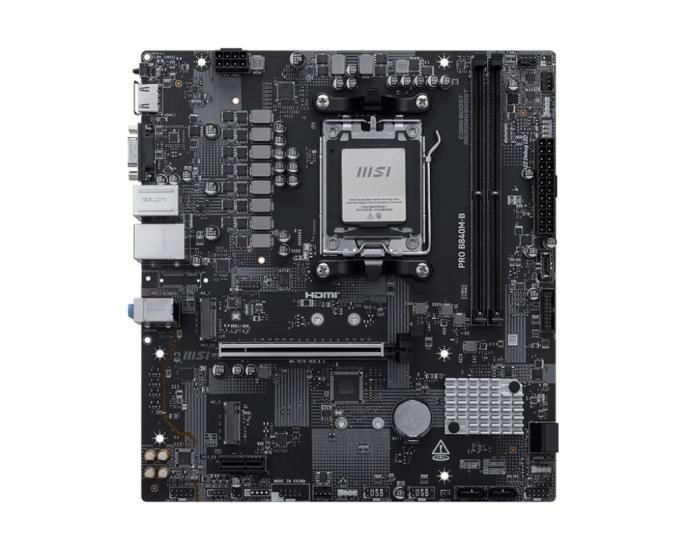 MSI PRO B840M-B AM5 DDR5 8000MHZ(OC) HDMI VGA 2X M.2 USB 5 GBS 2.5G LAN MATX