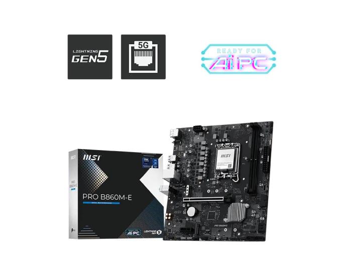 MSI PRO B860M-E DDR5 6400MHz(OC) 1851P mATX