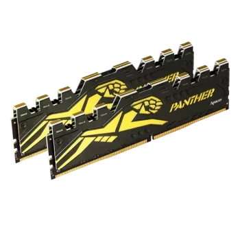 Apacer Panther Black-Gold 16GB (2x8GB) 3200Mhz CL16 DDR4 Gaming Ram (AH4U16G32C28Y7GAA-2)