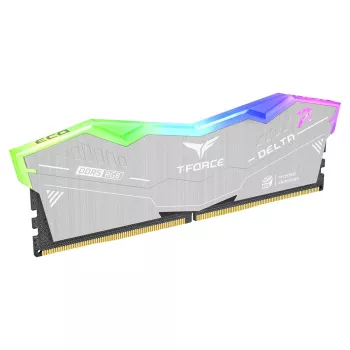 Team T-Force DELTA RGB ECO Silver 32GB 2x16GB 6000MHz DDR5 CL38 Gaming Ram (FF2D532G6000HC38JDC01)