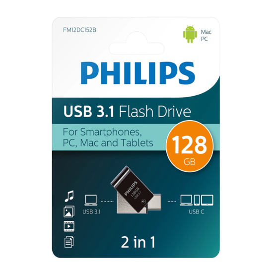 PHILIPS 128GB USB3.1 TYPE-C 100/150 MB/S FM12DC152B/00