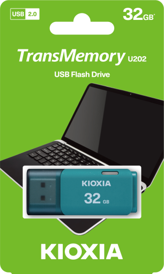 32GB USB2.0 KIOXIA MAVİ USB BELLEK LU202L032GG4