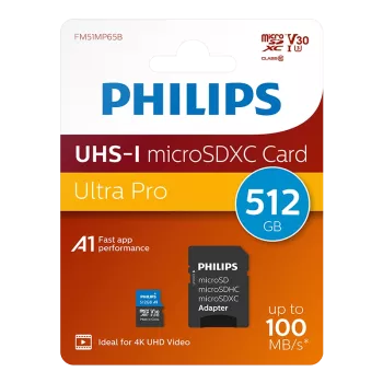 PHIIPS 512GB MICRO SDXC 100 MB/S C10 FM51MP65B/00