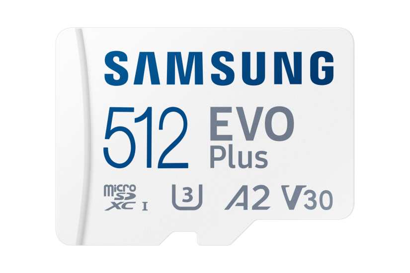 512GB SAMSUNG EVO PLUS MICROSDXC UHS-I U3 V30 A2 160MB/s MB-MC512SA/TR