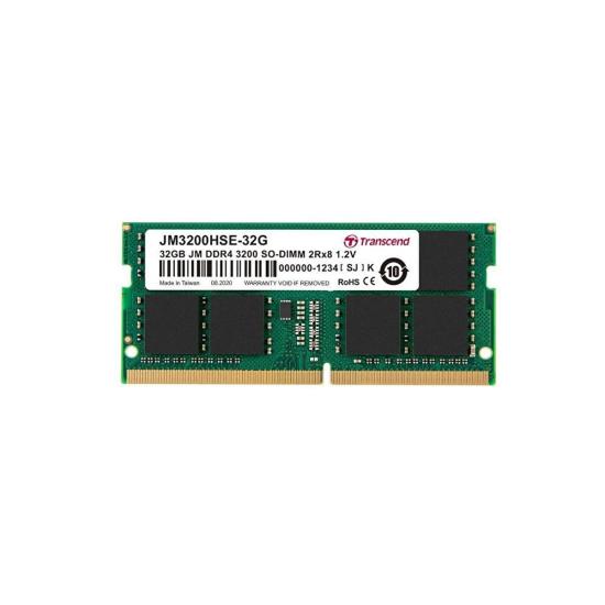 Transcend 32GB(1x32GB) 3200Mhz SODIMM CL22 DDR4 Notebook Ram (JM3200HSE-32G)