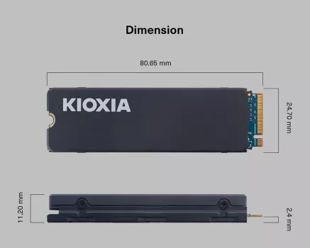 1TB KIOXIA EXCERIA HEATSINK M.2 NVMe GEN 4x4 6200/4900MB/s LSC11K1T02G8