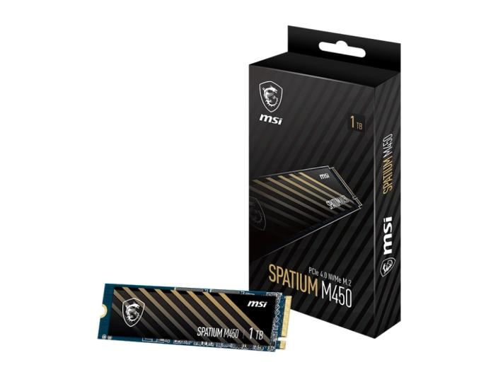 1TB MSI SPATIUM M450 PCIE 4.0 NVME M.2 V1 3400/2400MB/s