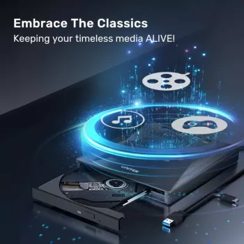 UNITEK HARİCİ DVD-RW USB TYPE-C/A 5in1 DOCK (T1037A)